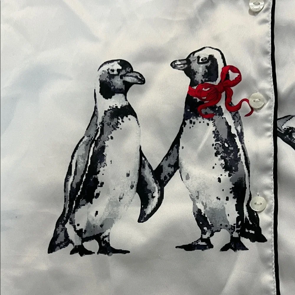 Victoria's Secret White and Black Penguin Pajama Set - Picture 5 of 7